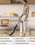 Laresar M3 Cordless Wet & Dry Vacuum Mop – Self-Cleaning, Edge Cleaning, 55-Min Runtime