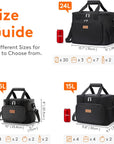 Insulated Lunch Bag for Adults – Waterproof, Leakproof, Large Capacity (8.5L) – Portable Cooler Tote with Shoulder Strap and Pockets – Office, School, Picnic