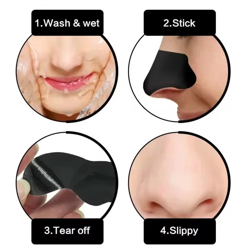 100 Piece Charcoal Blackhead Nose Pore Strips | Nose Pore Strips Effective Blackhead Removal & Pore Cleansing - TrueFormSkin