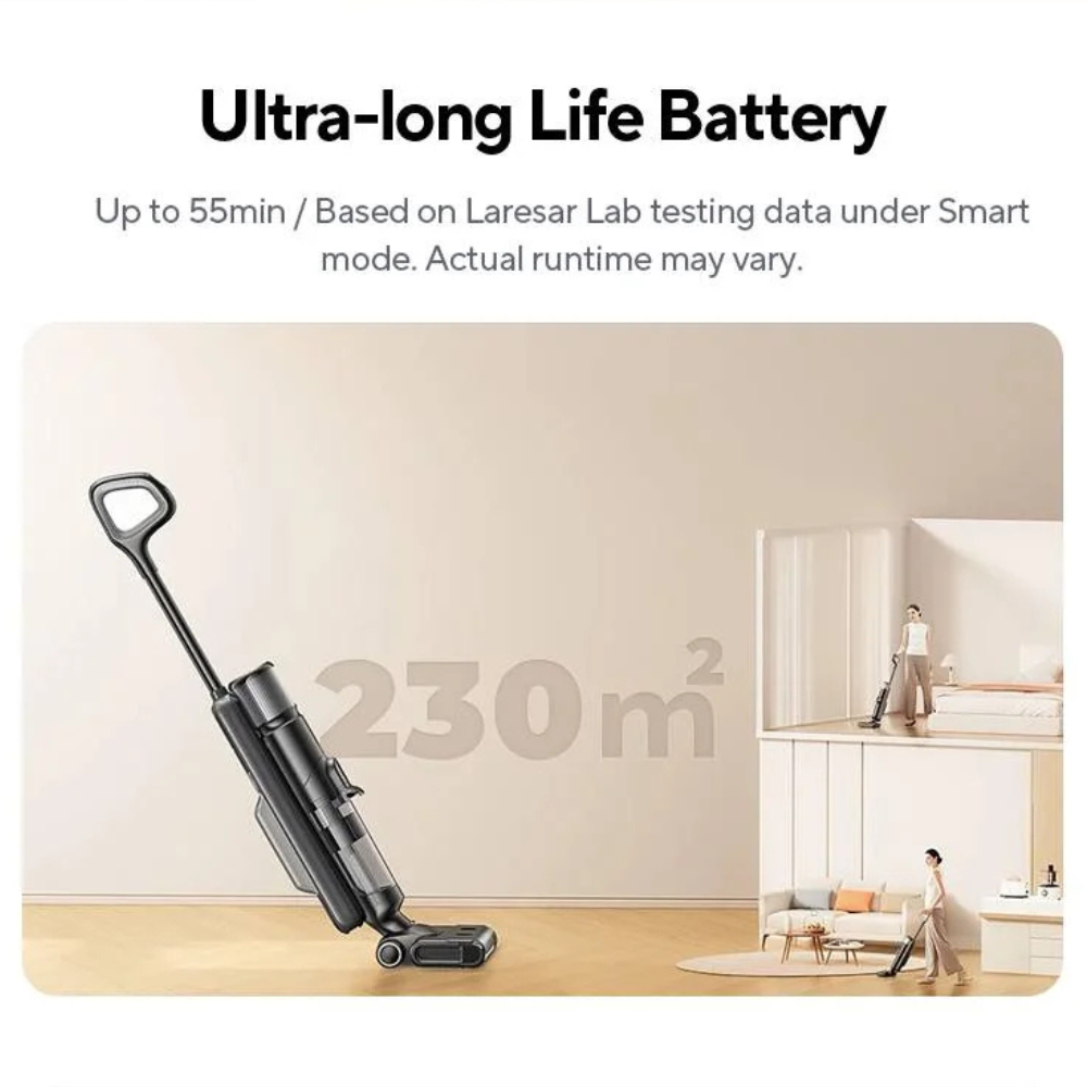 Laresar M3 Cordless Wet &amp; Dry Vacuum Mop – Self-Cleaning, Edge Cleaning, 55-Min Runtime