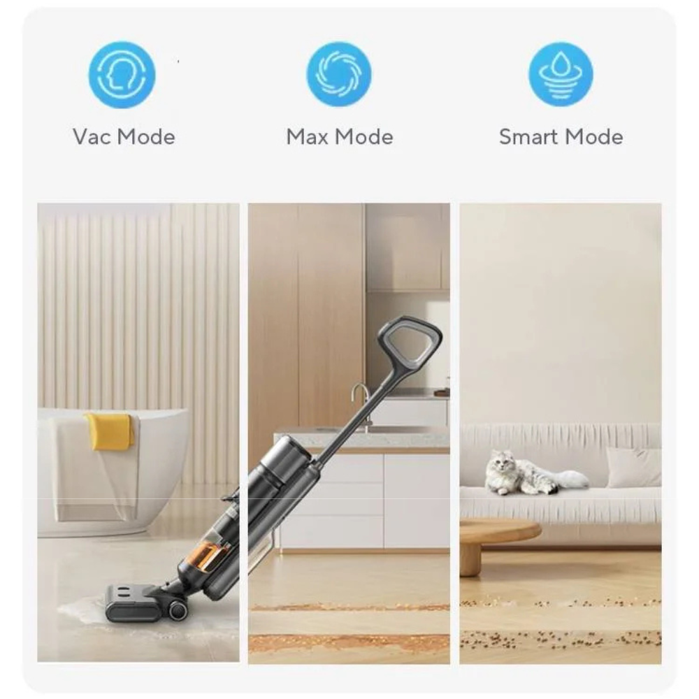 Laresar M3 Cordless Wet &amp; Dry Vacuum Mop – Self-Cleaning, Edge Cleaning, 55-Min Runtime