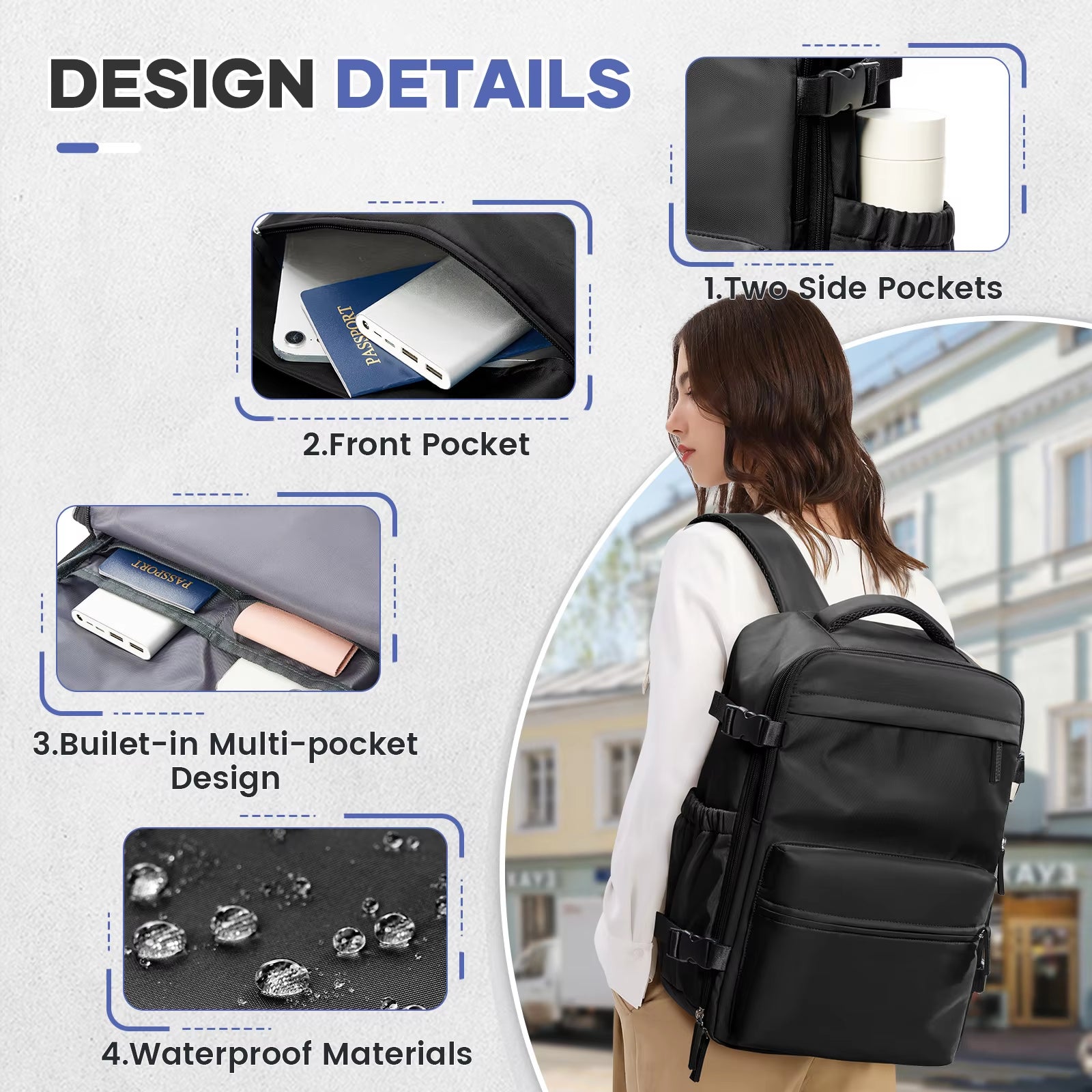 Vacuum Compression Backpack 40 x 25 x 20 cm