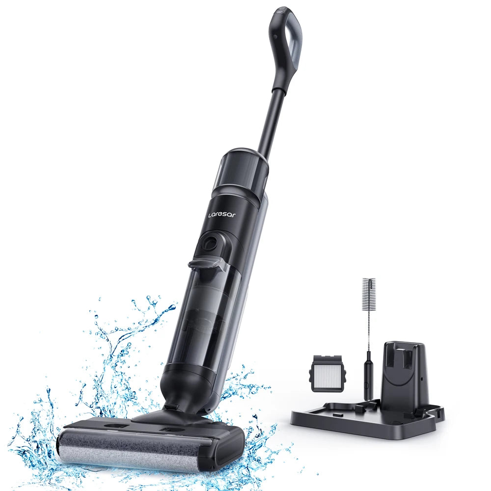 Laresar M3 Cordless Wet &amp; Dry Vacuum Mop – Self-Cleaning, Edge Cleaning, 55-Min Runtime