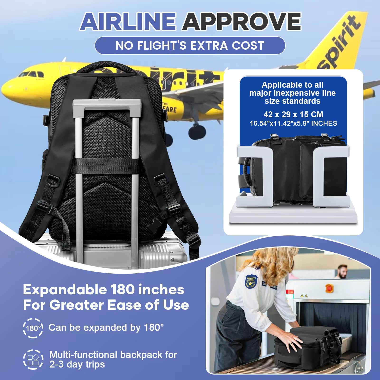 Vacuum Compression Backpack 40 x 25 x 20 cm