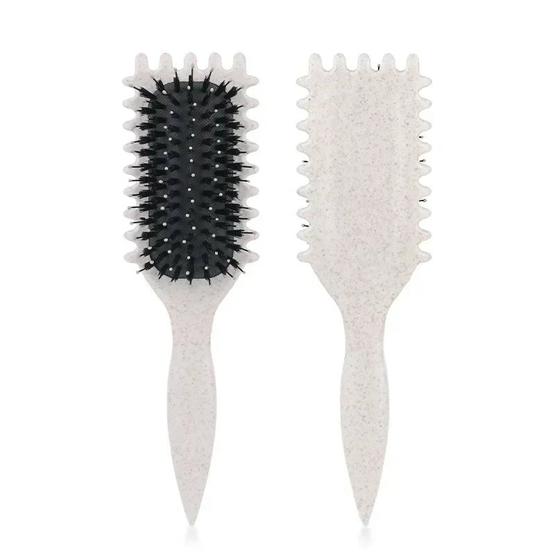 Women'S Hair Comb Hollow Shaped Curly Hair Comb Multi Functional Scalp Massage and Anti - Static Fluffy Hair Brush Hairstyle Tools - Best Deals UK